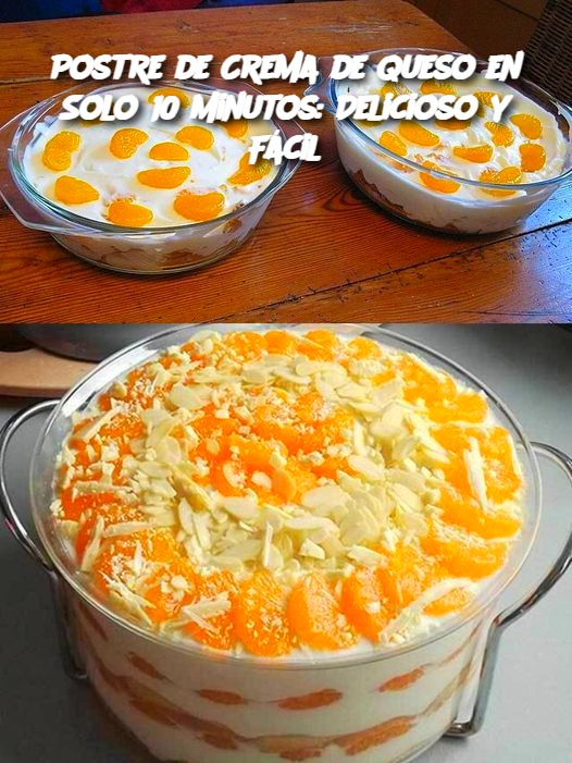 Postre de Crema de Queso en Solo 10 Minutos: Delicioso y Fácil