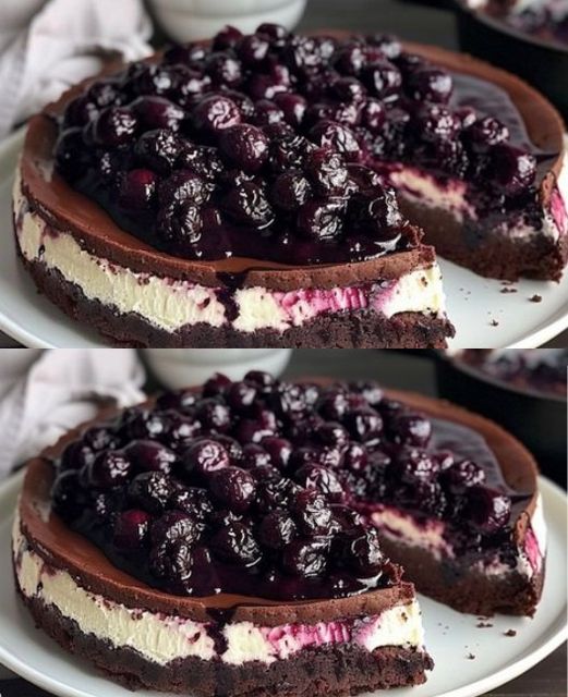 Tarta de queso con brownie y arándanos: el equilibrio perfecto entre cremosidad y dulzura