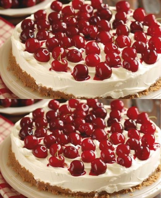 Cheesecake de cerezas sin hornear: una tentación fresca y deliciosa