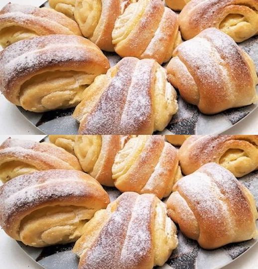 Bollos de levadura con natillas: Fragrance y ternura en cada bocado