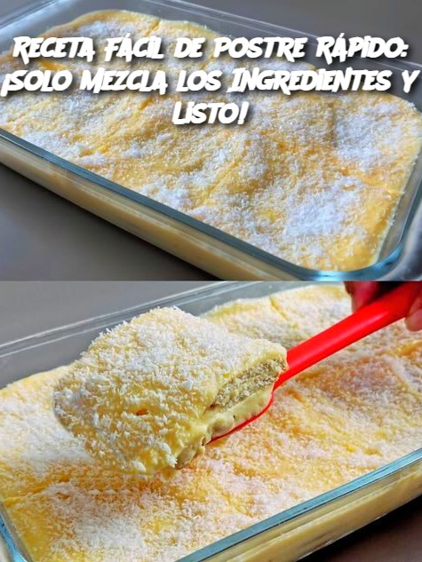 Receta Fácil de Postre Rápido: ¡Solo Mezcla los Ingredientes y Listo!