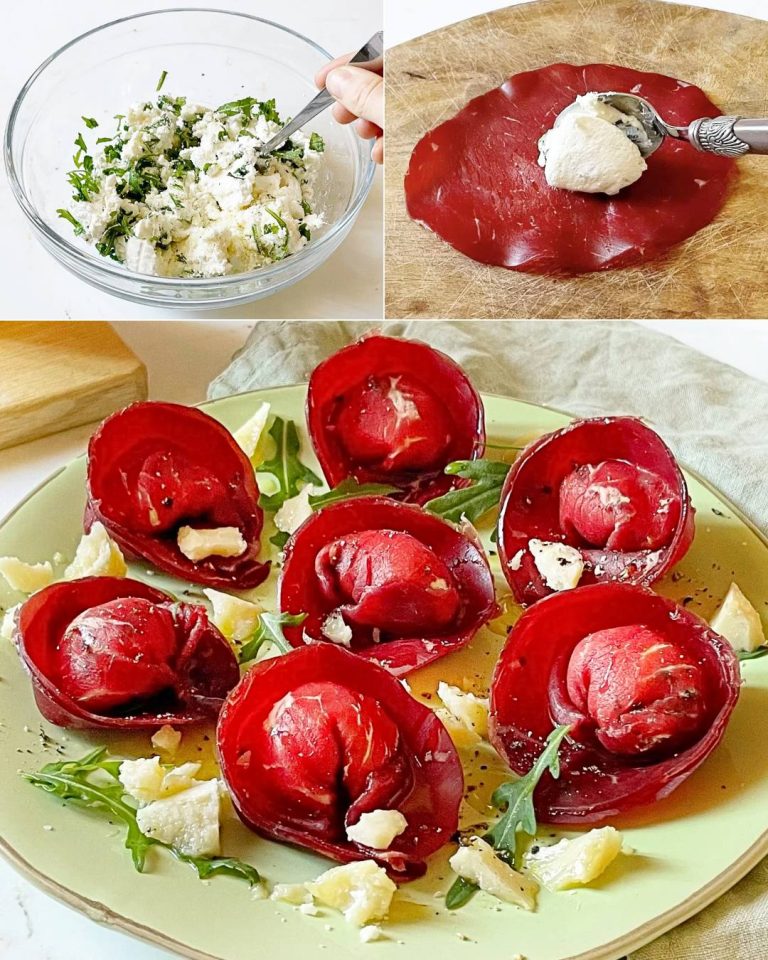 Tortelloni de Bresaola con Ricotta, Parmesano y Rúcula: ¡Una Deliciosa Receta para Tu Aperitivo!