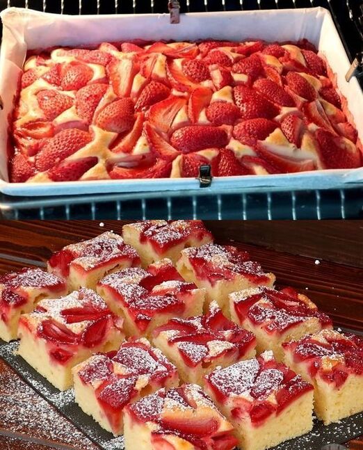 Tarta de fresas hundida con yogur: ¡Un postre esponjoso y delicioso!