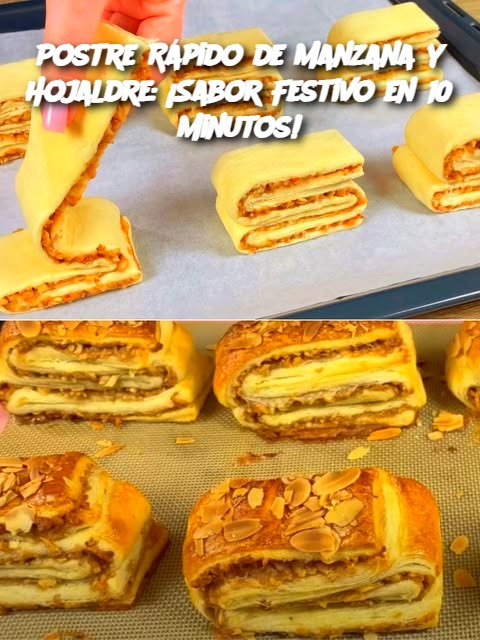 Postre Rápido de Manzana y Hojaldre: ¡Sabor Festivo en 10 Minutos!