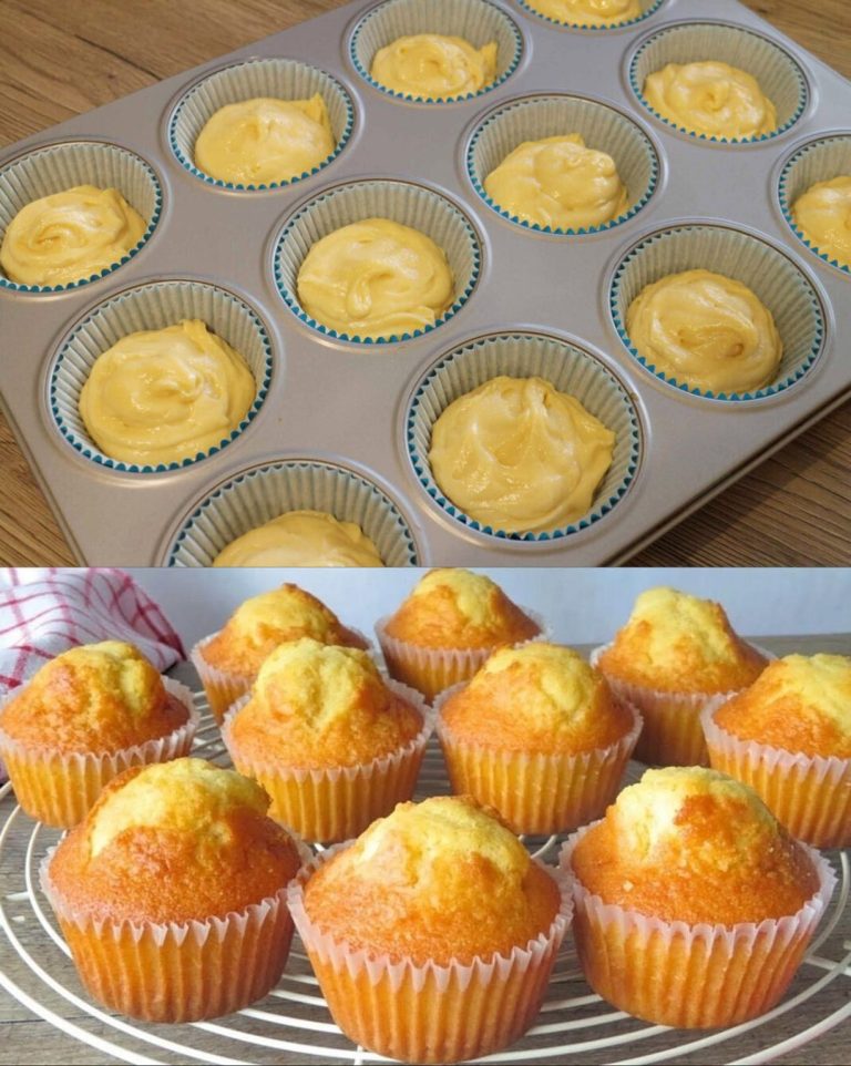 Título: Muffins de Quark con Pudín de Vainilla: Un Recuerdo Dulce de la Cocina de la Abuela 🧁🍮