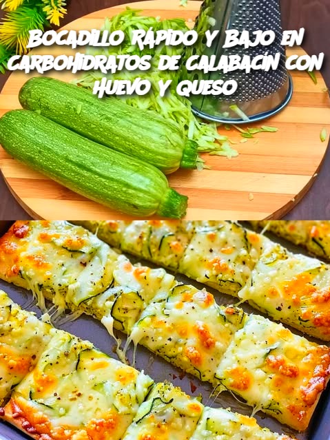 Bocadillo Rápido y Bajo en Carbohidratos de Calabacín con Huevo y Queso