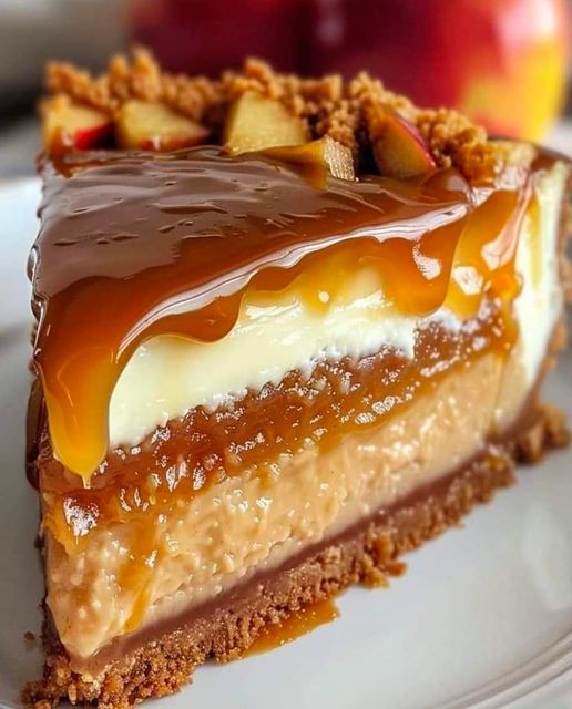 Tarta de Queso con Manzana y Caramelo: Un Postre Irresistiblemente Lujoso