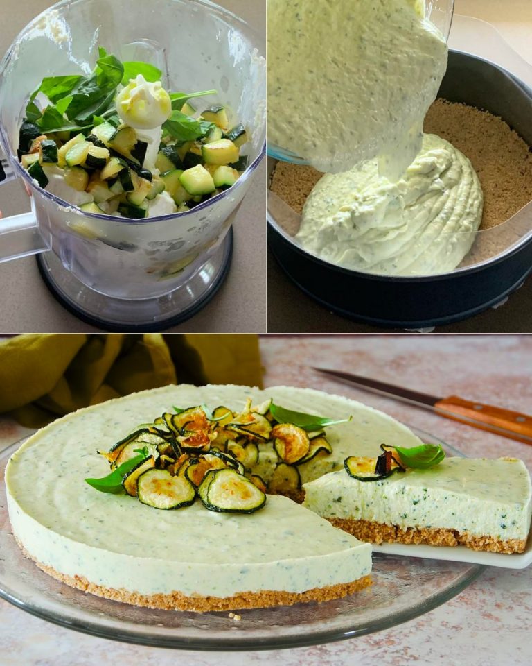 Título: Tarta de Queso Salada con Calabacines, Ricota y Albahaca: ¡Un Placer Delicioso y Fácil de Preparar!