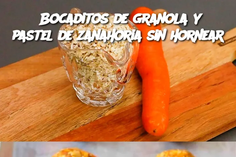 Bocaditos de granola y pastel de zanahoria sin hornear