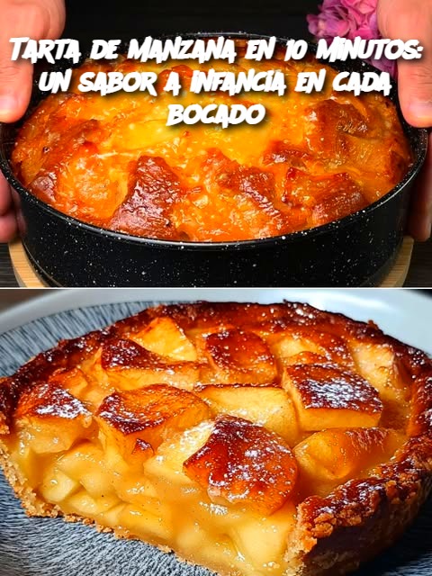 Tarta de manzana en 10 minutos: un sabor a infancia en cada bocado