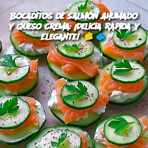 Bocaditos de Salmón Ahumado y Queso Crema: ¡Delicia Rápida y Elegante! 🧀🐟