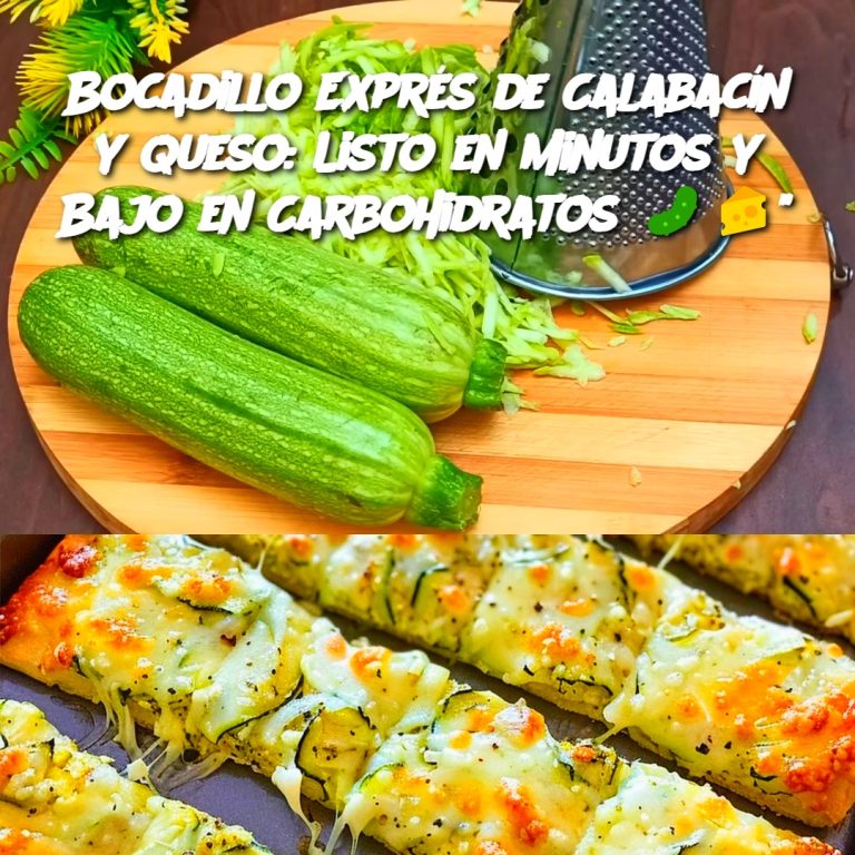 Bocadillo Exprés de Calabacín y Queso: Listo en Minutos y Bajo en Carbohidratos 🥒🧀