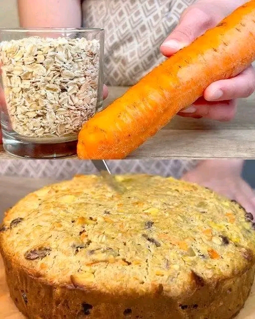 Pastel saludable de avena, manzana y zanahoria: sin azúcar ni harina