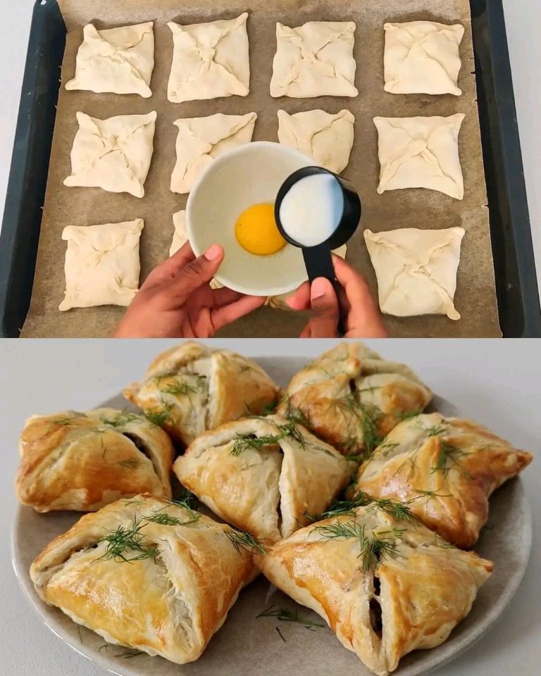 Empanadillas de Pollo y Champiñones con Masa de Hojaldre: Sabor y Textura en Cada Bocado