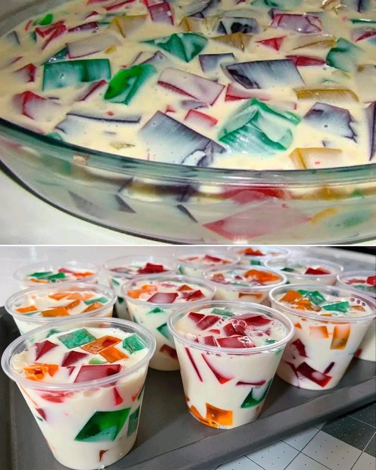 Gelatina Mosaico con Leche Condensada: Un Postre Colorido y Cremoso