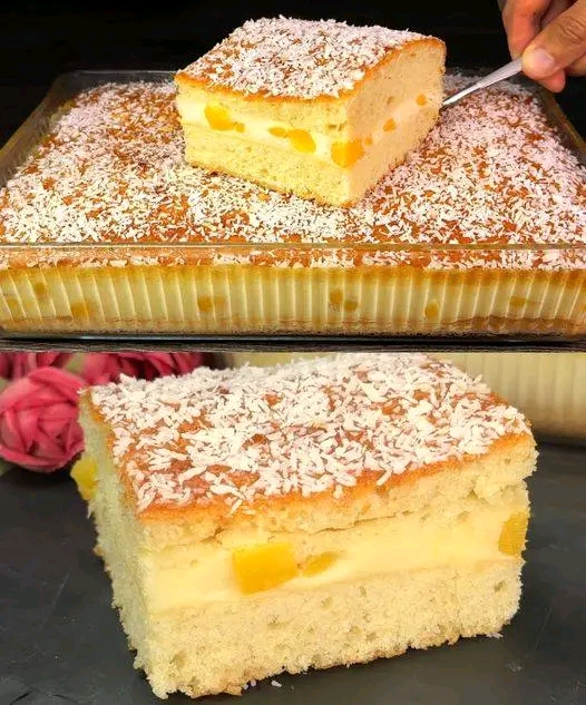 Pastel de coco con relleno de piña: un postre tropical irresistible