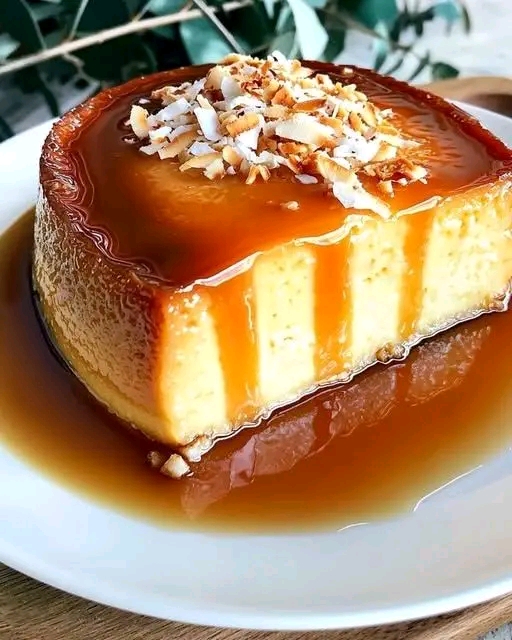 Flan de coco y caramelo: un postre cremoso lleno de sabor tropical