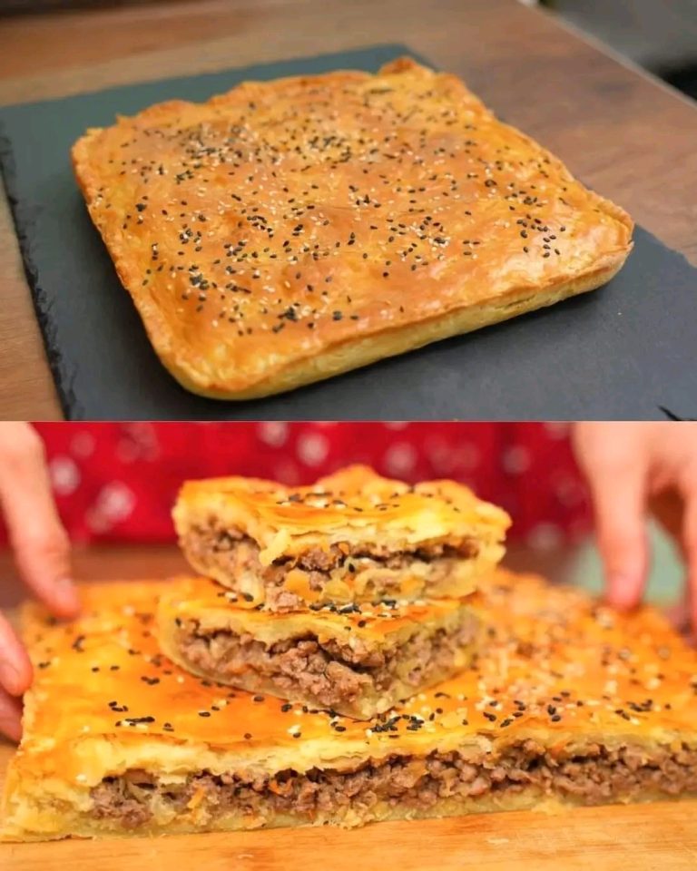 Pastel de carne fácil con masa de hojaldre: una receta sabrosa y rápida