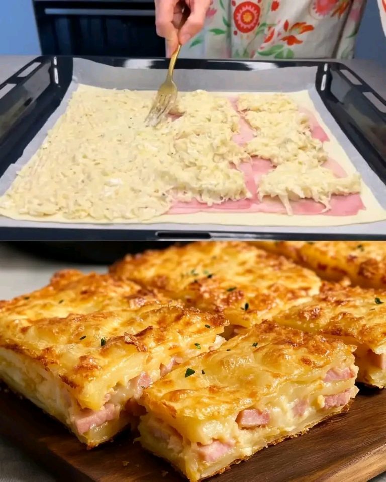 Pastel de hojaldre con jamón, patatas y queso: una receta irresistible