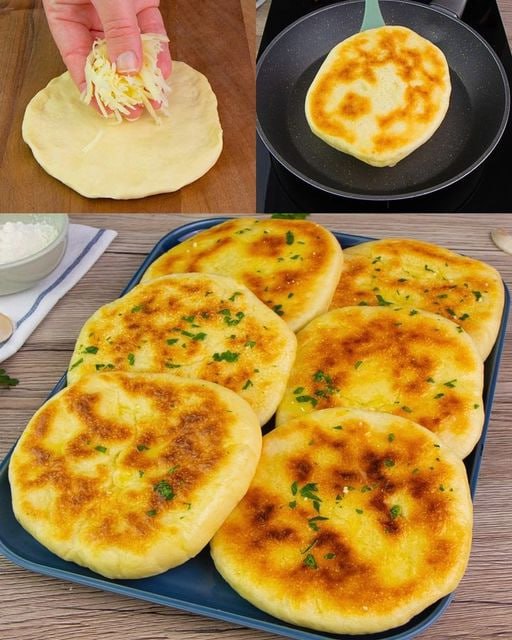 Pan Naan Relleno de Queso: Un Manjar Especiado y Suave